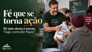 Pessoa ajudando outra enquanto estuda o significado de fé sem obras é morta