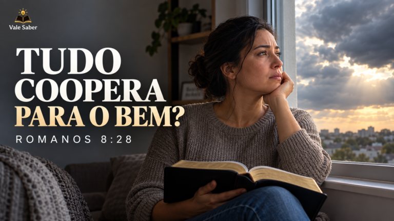 Pessoa lendo Romanos 8:28 durante um momento difícil e silencioso