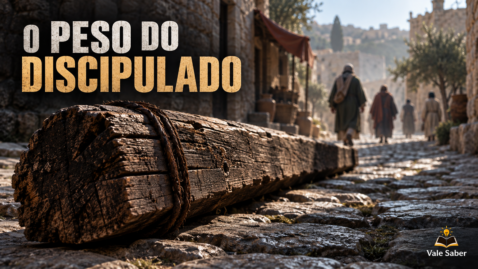 Silhueta de uma cruz romana representando o significado de tomar a sua cruz