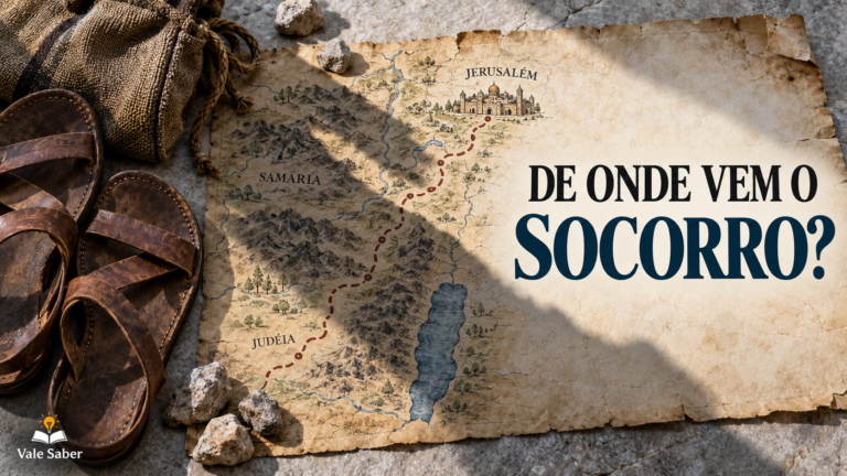 Caminho de peregrinação entre montes representando a mensagem do Salmo 121