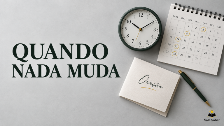Carta de oração sobre uma mesa representando quando você ora e nada muda