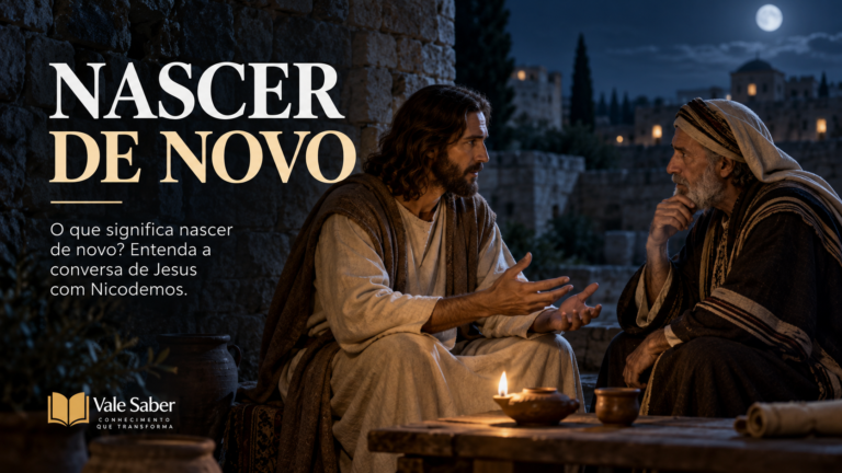 Jesus conversa com Nicodemos durante a explicação sobre o que significa nascer de novo