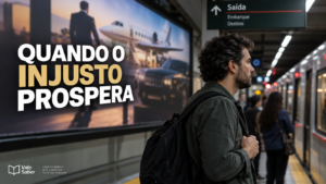 pessoa refletindo sobre a injustiça e a mensagem do Salmo 73