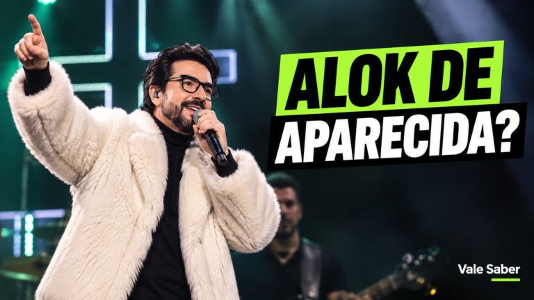 look do Padre Fábio de Melo com casaco branco durante apresentação no Hallel 2026