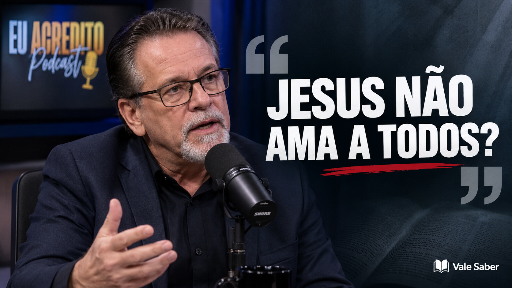 Pastor Valter Reggiani durante entrevista sobre a afirmação de que Jesus ama a todos