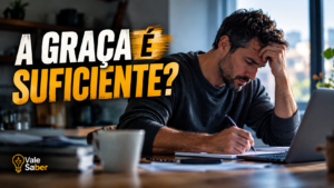 A minha graça te basta em 2 Coríntios 12:9 representada por homem enfrentando uma limitação