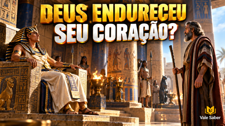 Moisés diante de Faraó em reconstrução histórica sobre por que Deus endureceu o coração de Faraó